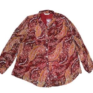 NWOT Soft Surroundings long sleeve button down Size 2X